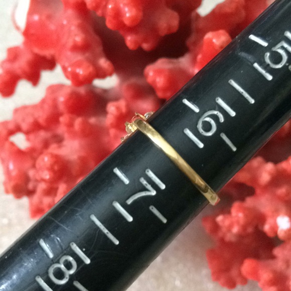 Vintage T gold white topaz ring - Picture 5 of 7